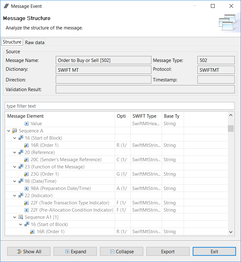 Esprow ETP - Studio for SWIFT - MT Message